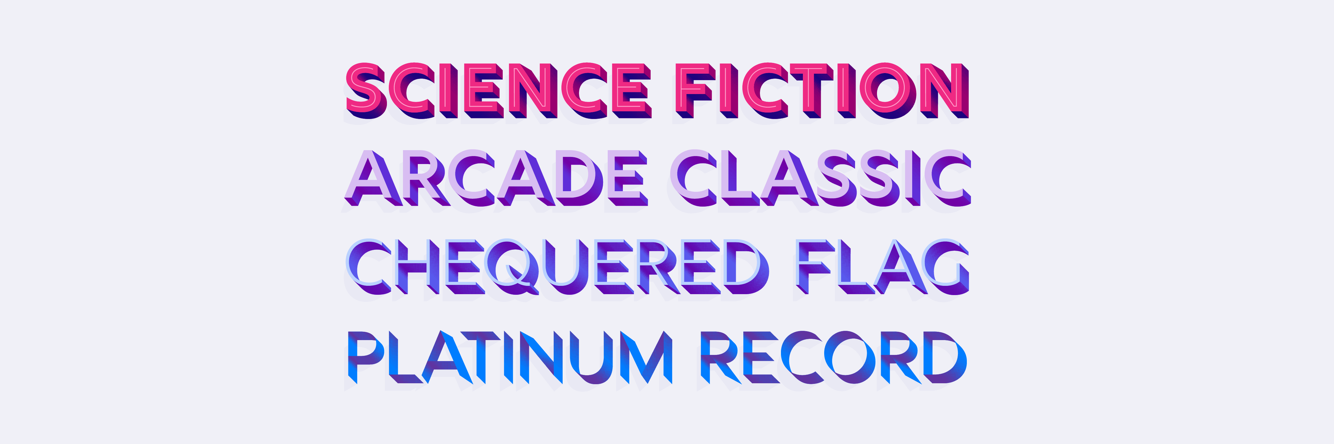 Rig Shaded Award-winning, 3D Science Fiction type specimen | Design by Jamie Clarke Type