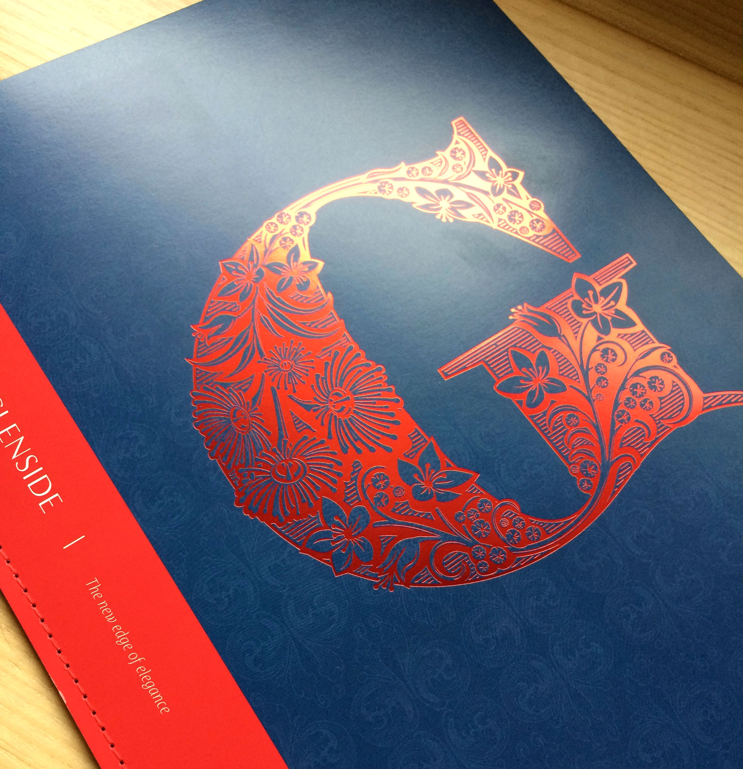 Glenside Branding Illustration G brochure cover spot UV | Jamie Clarke Type
