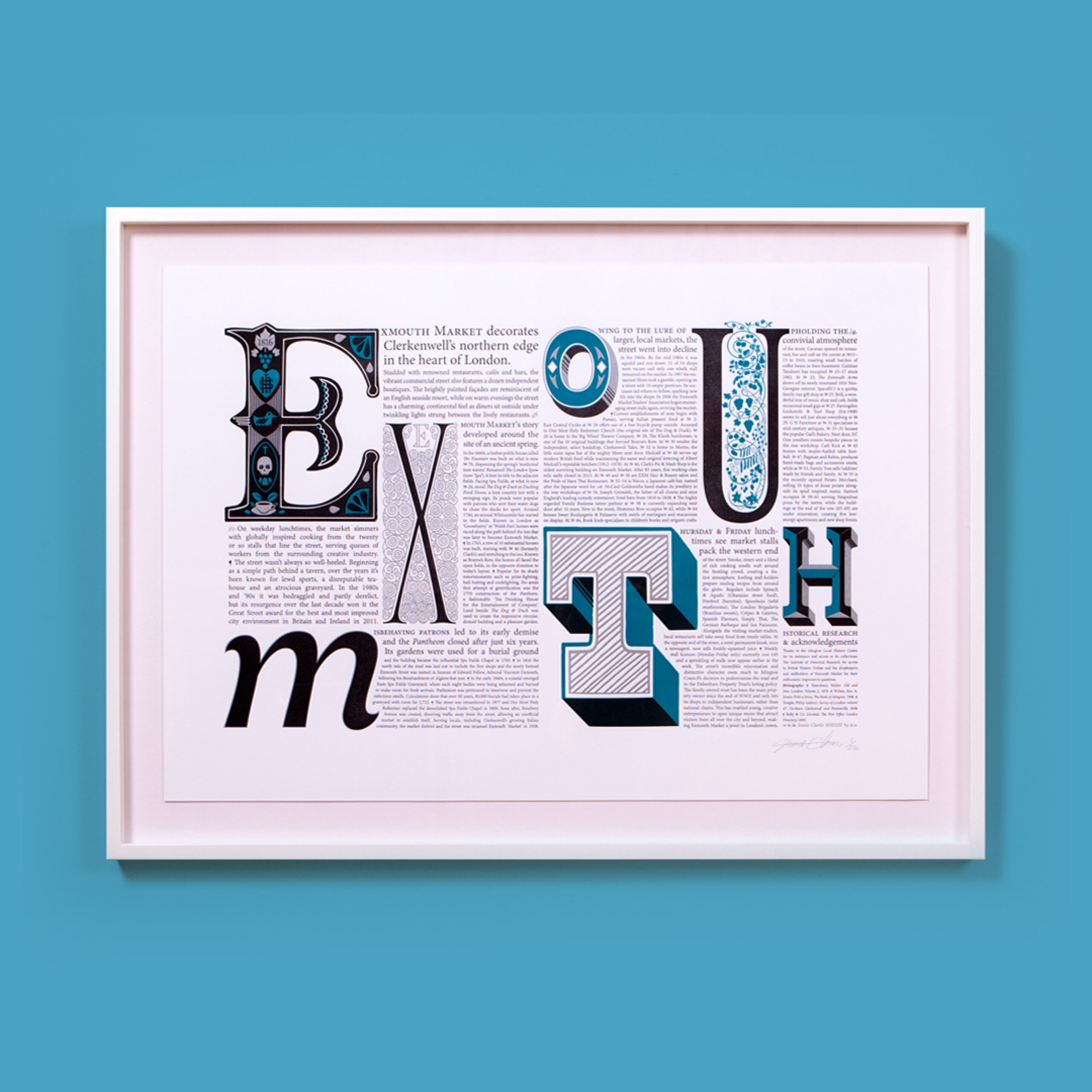 Exmouth Market Print Project Cover | Jamie Clarke Type