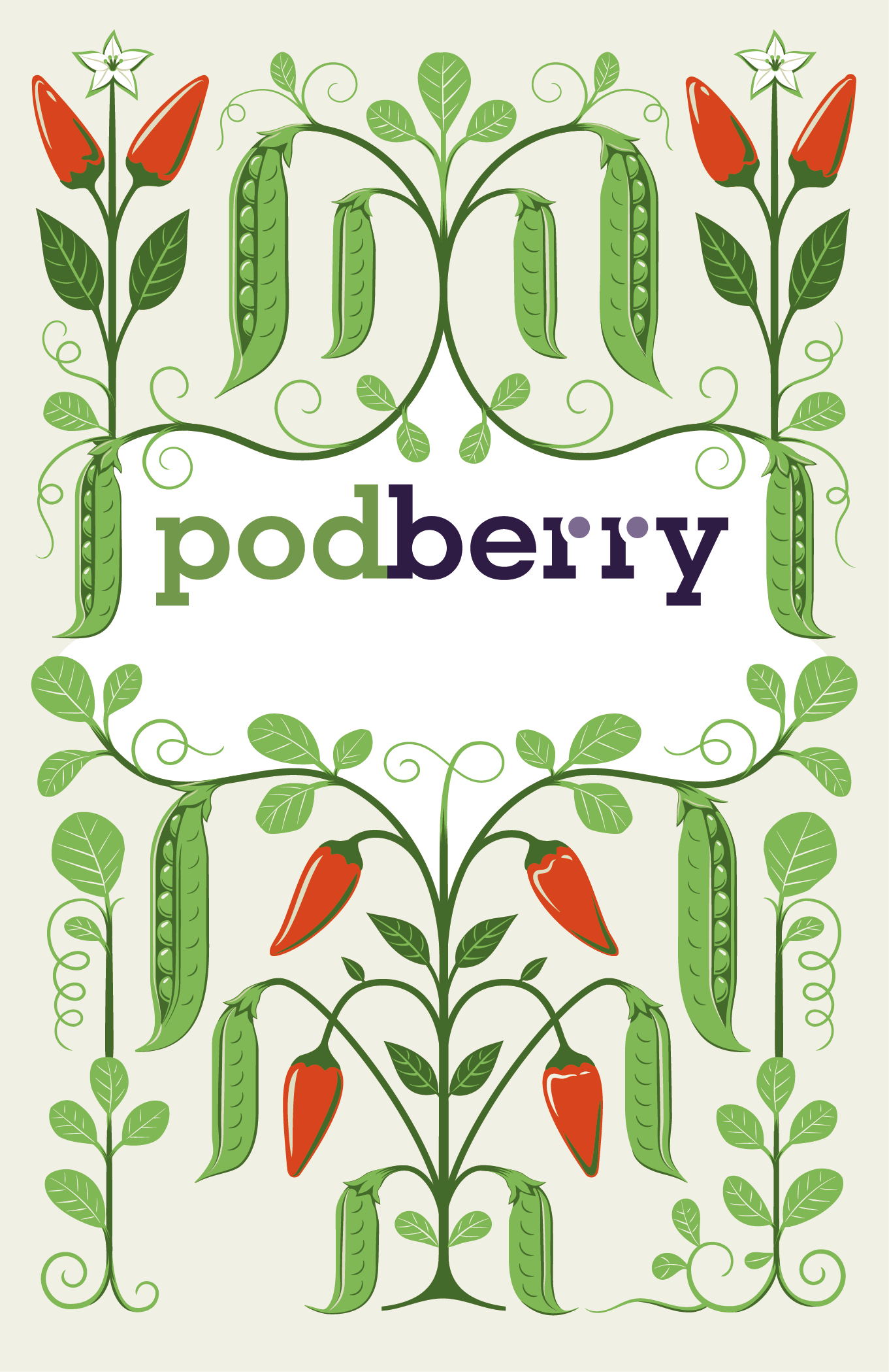 Podberry Pack Illustration Artwork Chilli | Jamie Clarke Type