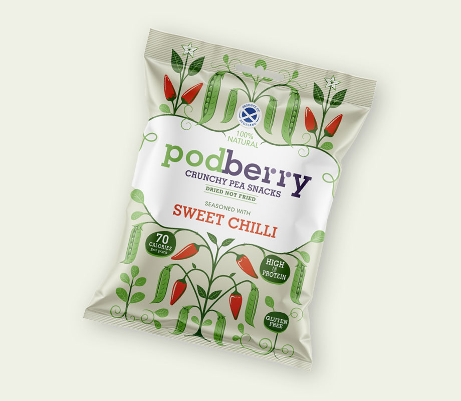 Podberry Chilli Pack Illustration | Jamie Clarke Type