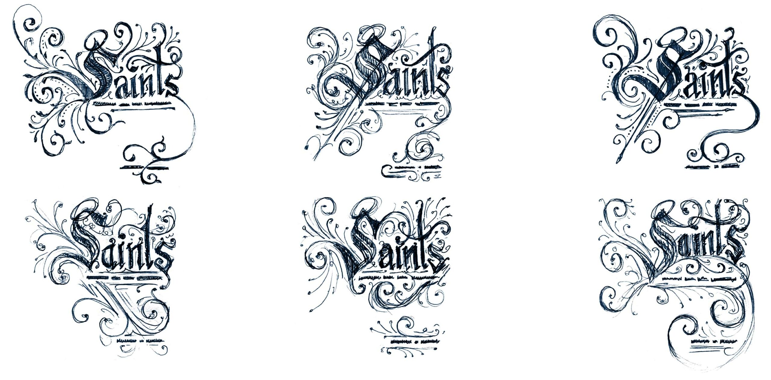 Saint Cover Sketches | Jamie Clarke Type
