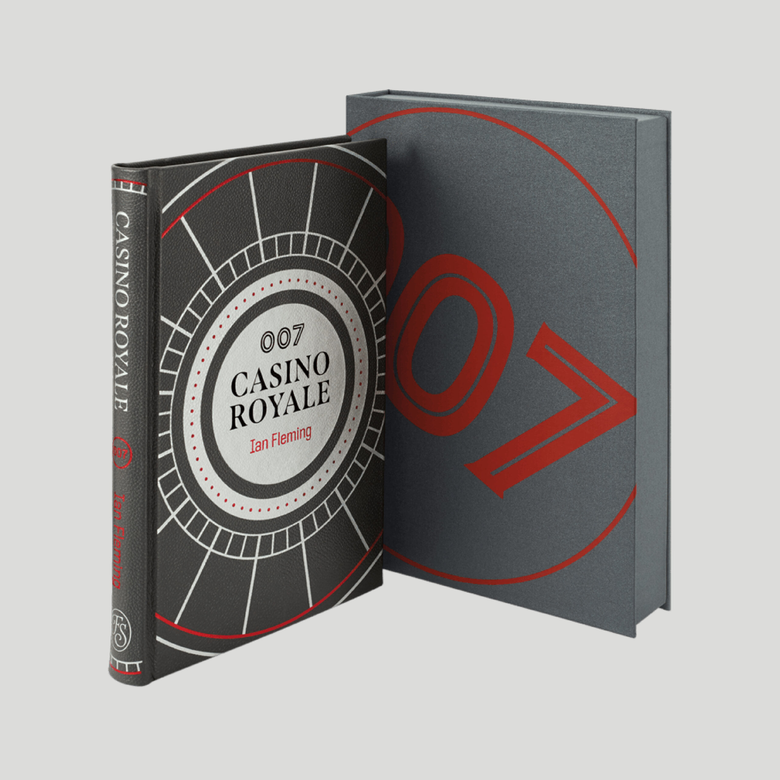 Casino Royale cover and slipcase illustration and design by Jamie Clarke Type