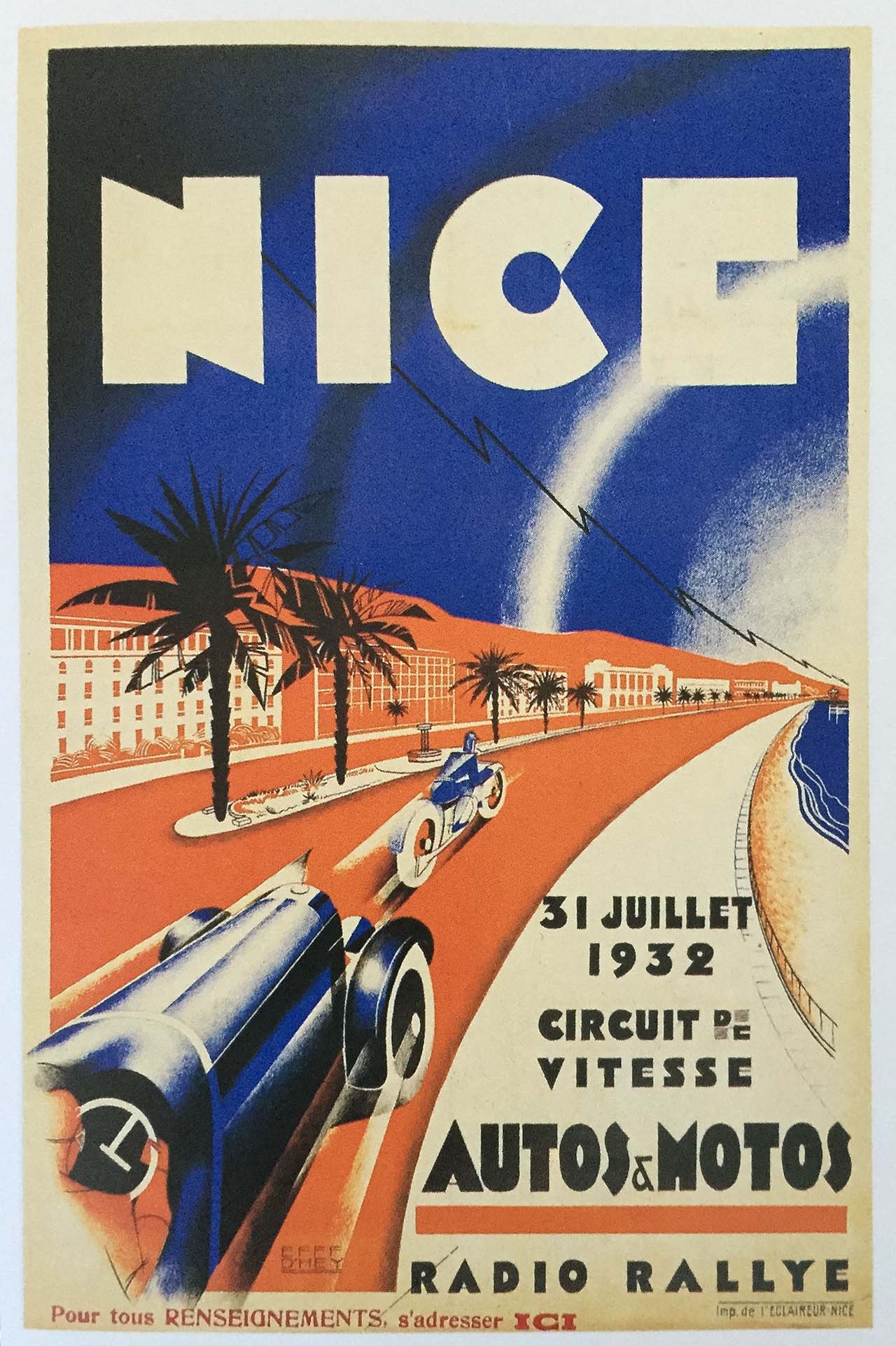 1932 Nice Circuit Race poster
