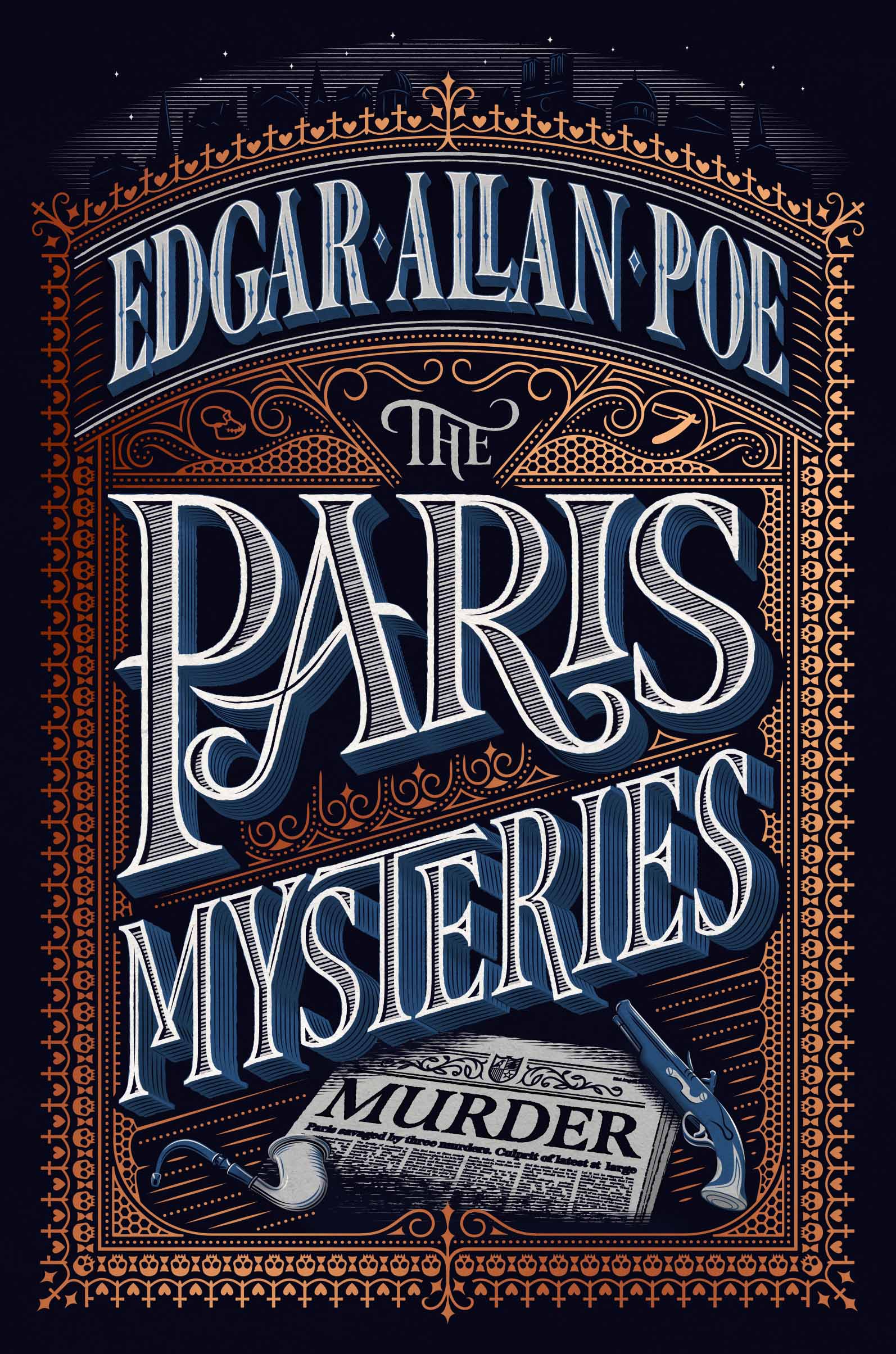 Paris Mysteries Book Cover Lettering and illustration
