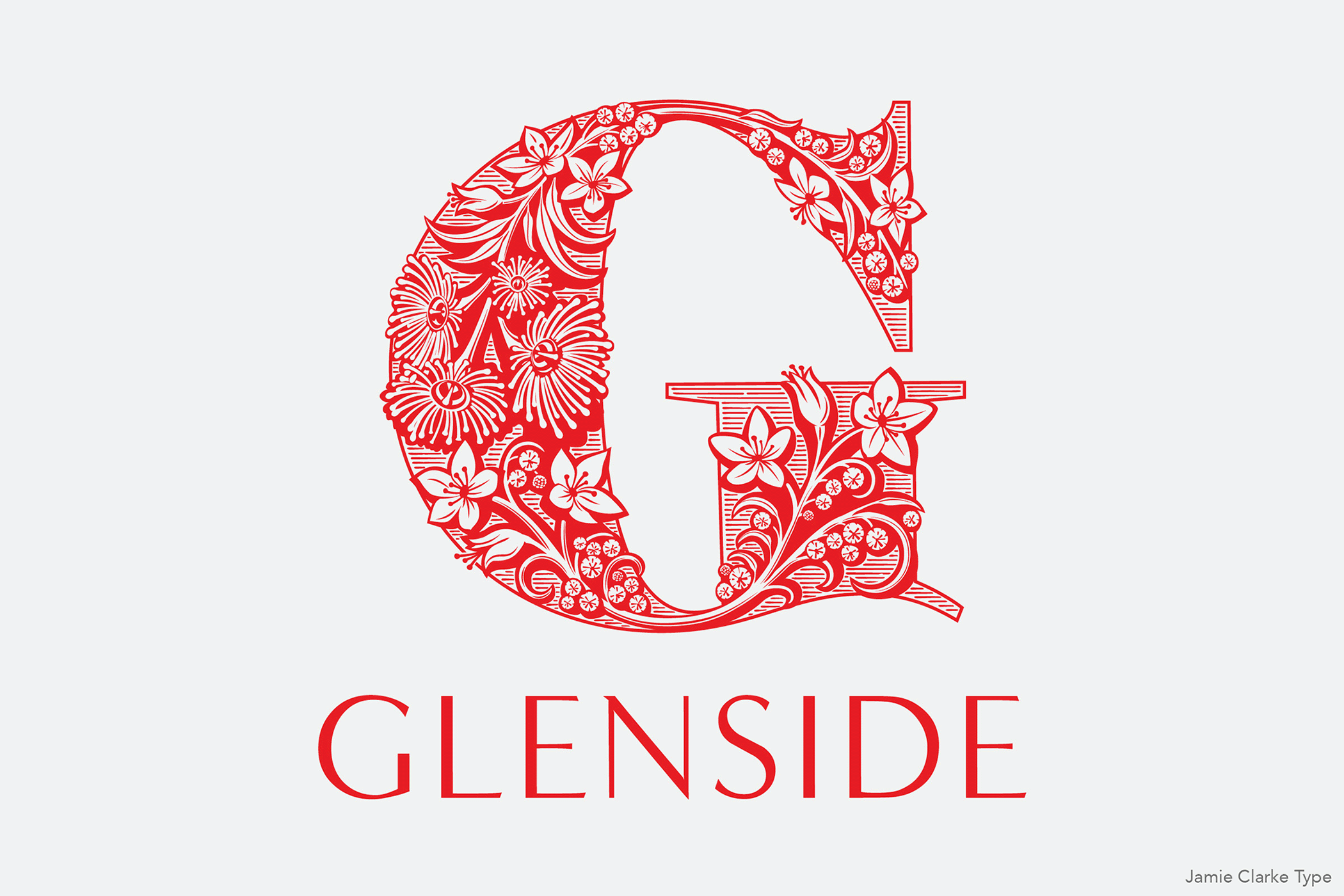 Glenside Branding Illustration G, Pouchée Inspired | Jamie Clarke Type