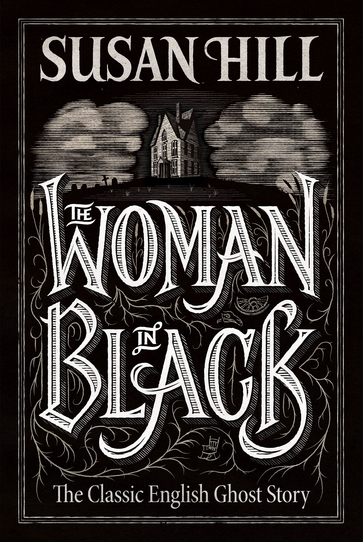The Woman in Black book cover design illustration | Jamie Clarke Type