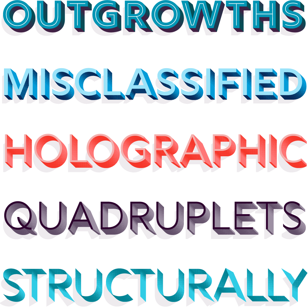 Rig Shaded Font Specimen | Jamie Clarke Type
