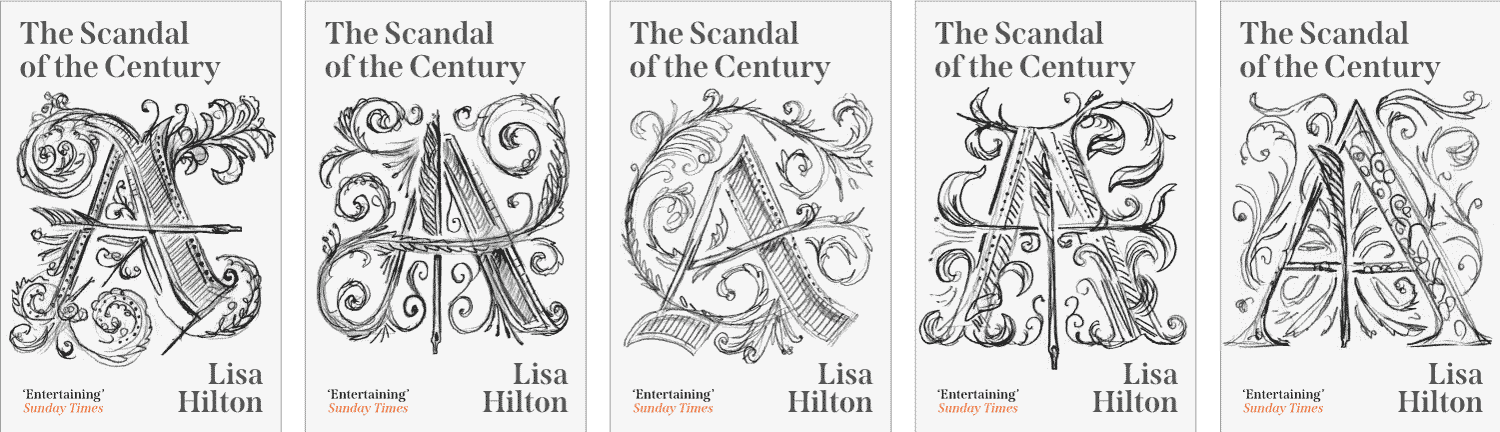Scandal of the Century Concept sketches by Jamie Clarke Type